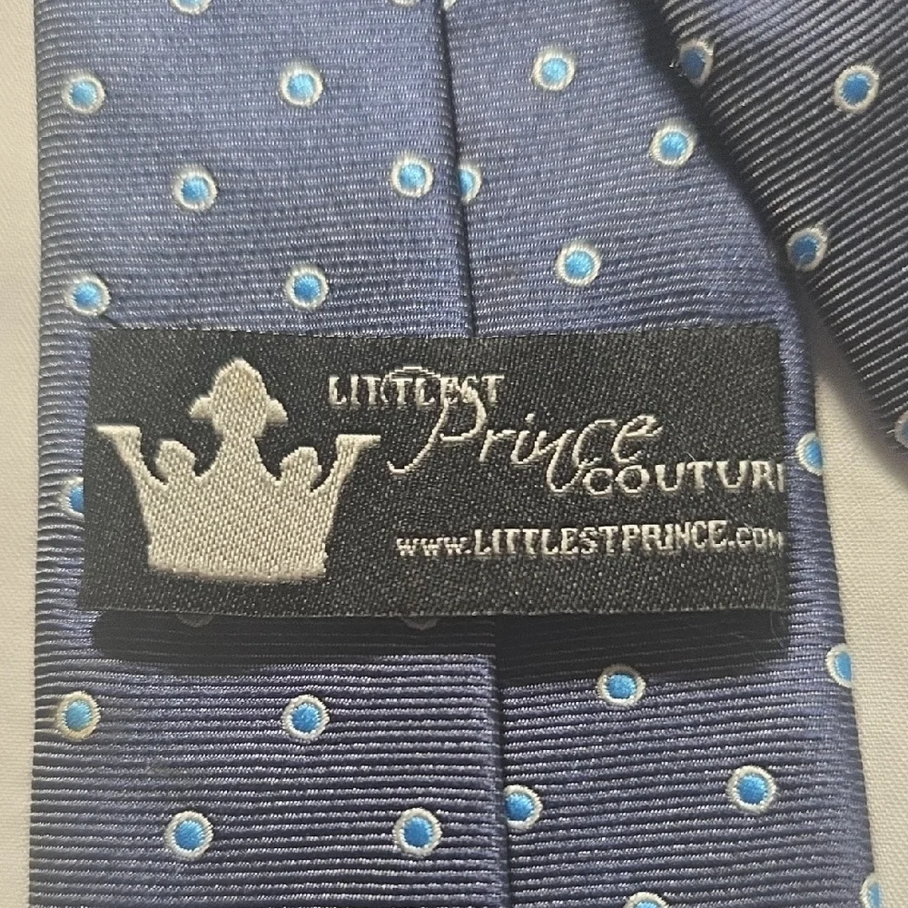 Navy Polka Dot Kids Tie